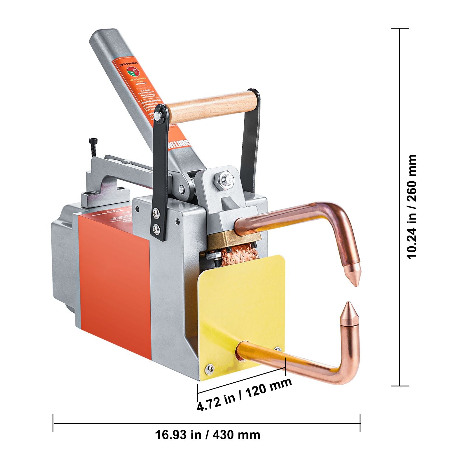Portable Spot Welder Machine 8KVA 6500A Handheld Metal Sheet Welding Gun