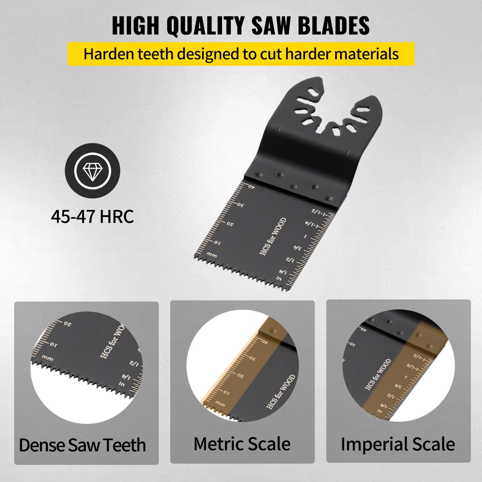 100PCS Oscillating Saw Blades Multitool Quick Release Wood Plastic Cutting Kit