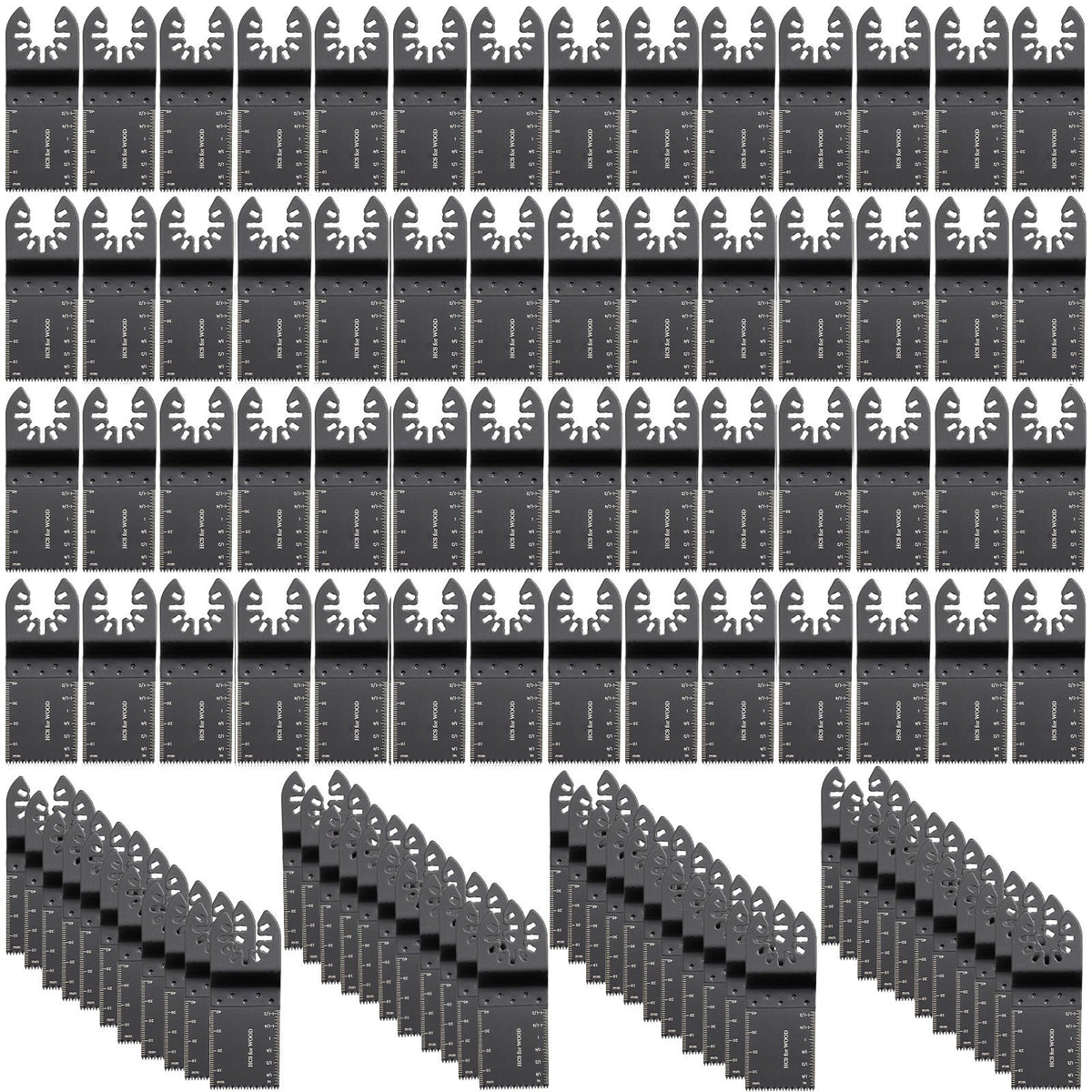 100PCS Oscillating Saw Blades Multitool Quick Release Wood Plastic Cutting Kit