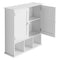 Bathroom Wall Cabinet, 2 Doors & Adjustable Shelf, Over the Toilet Storage Medicine Cabinet Wall Mounted, Hanging Organizer with Shelves & Open Partition for Laundry Room Kitchen Restroom, White