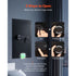 Wall Safe, 3-Tier Hidden Wall Mounted Safe with Password & Key, Q235 Cold-Rolled Steel In-Wall Box with LED Lighting, 2 Adjustable Shelves & 5 Key Holders for Money, Jewelry, Passport, Black