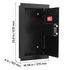 Wall Safe, 3-Tier Hidden Wall Mounted Safe with Password & Key, Q235 Cold-Rolled Steel In-Wall Box with LED Lighting, 2 Adjustable Shelves & 5 Key Holders for Money, Jewelry, Passport, Black