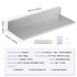 8.6" x 24" Stainless Steel Shelf, Wall Mounted Floating Shelving with Backsplash, 44 lbs Load Capacity Commercial Shelves, Heavy Duty Storage Rack for Restaurant, Kitchen, Bar, Home, and Hotel (2 Packs)