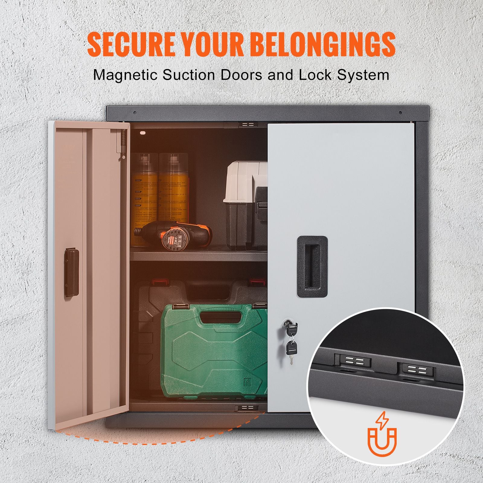 Foldable Wall Cabinet Garage Cabinet Wall Mounted 26
