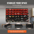 Wall Mounted Storage Bins, 48-Bin Parts Rack Organizer Garage Plastic Shop Tool with Wall Panels, Tool Organizer for Nuts, Bolts, Screws, Nails, Beads, Buttons, Other Small Parts, Black and Red