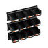 12PC Wall Mounted Storage Bins with Metal Rails Garage Organizer