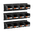 12PC Wall Mounted Storage Bins with Metal Rails Garage Organizer