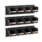 Wall Mounted Storage Bins, 12 Plastic Bins & 3 Metal Rails, Plastic Hanging Stackable Storage Bin for Screws, Nuts, Bolts, Nails, Hardware Tool Organizer for Workshop, Craft Room, Garage, Black