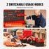 30 Bin Wall Mounted Parts Organizer Garage Storage Rack with Hooks Black Red