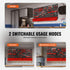 30 Bin Wall Mounted Parts Organizer Garage Storage Rack with Hooks Black Red