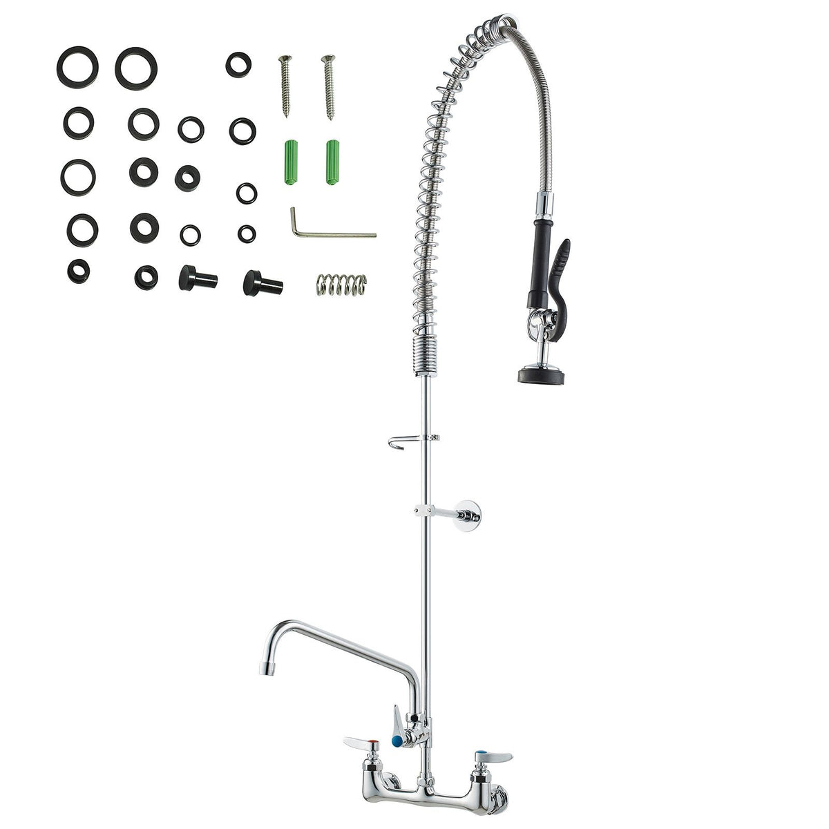 Commercial Faucet with Pre-Rinse Sprayer, 47