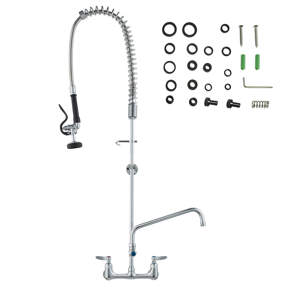 Commercial Faucet with Pre-Rinse Sprayer, 47