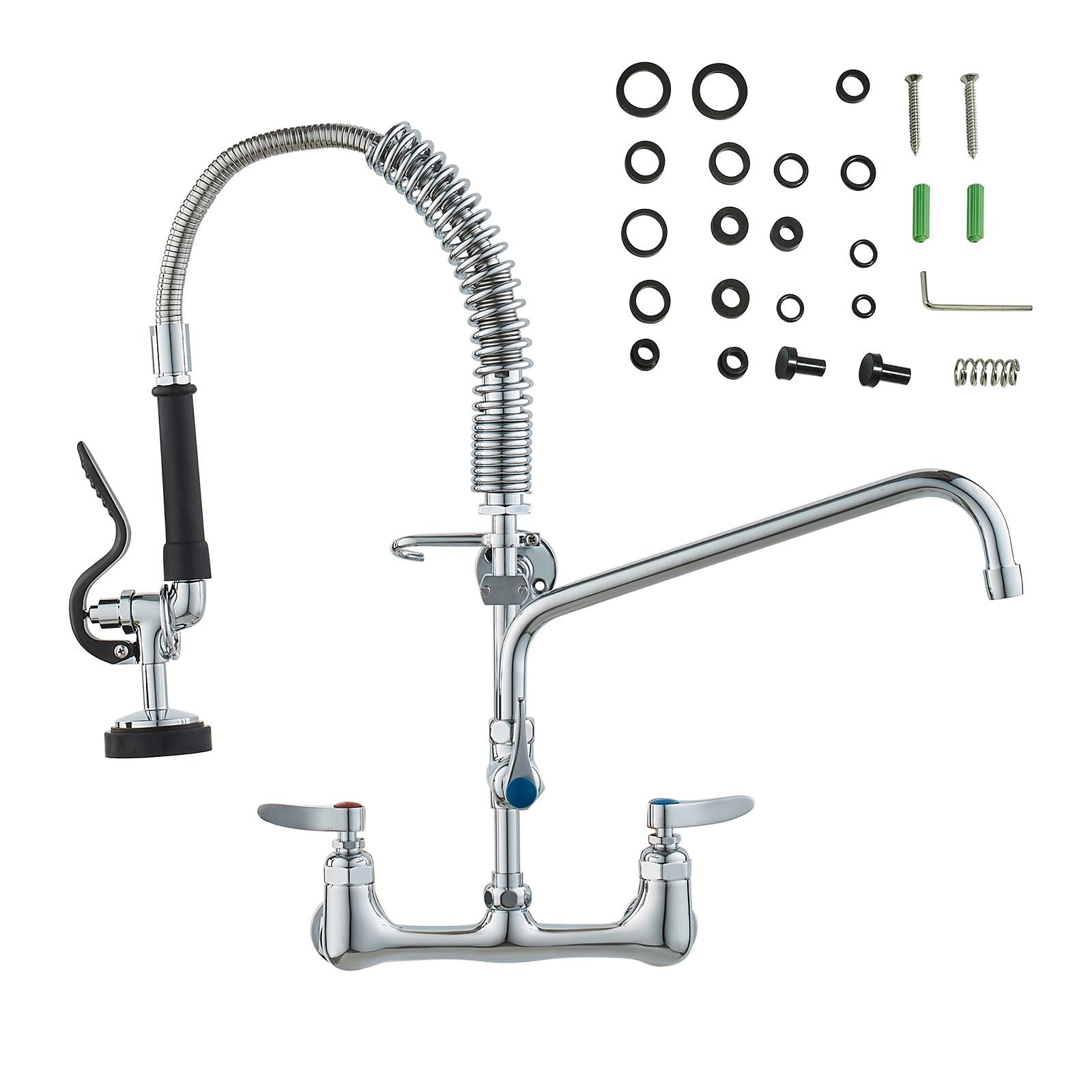 Commercial Faucet with Pre-Rinse Sprayer, 21