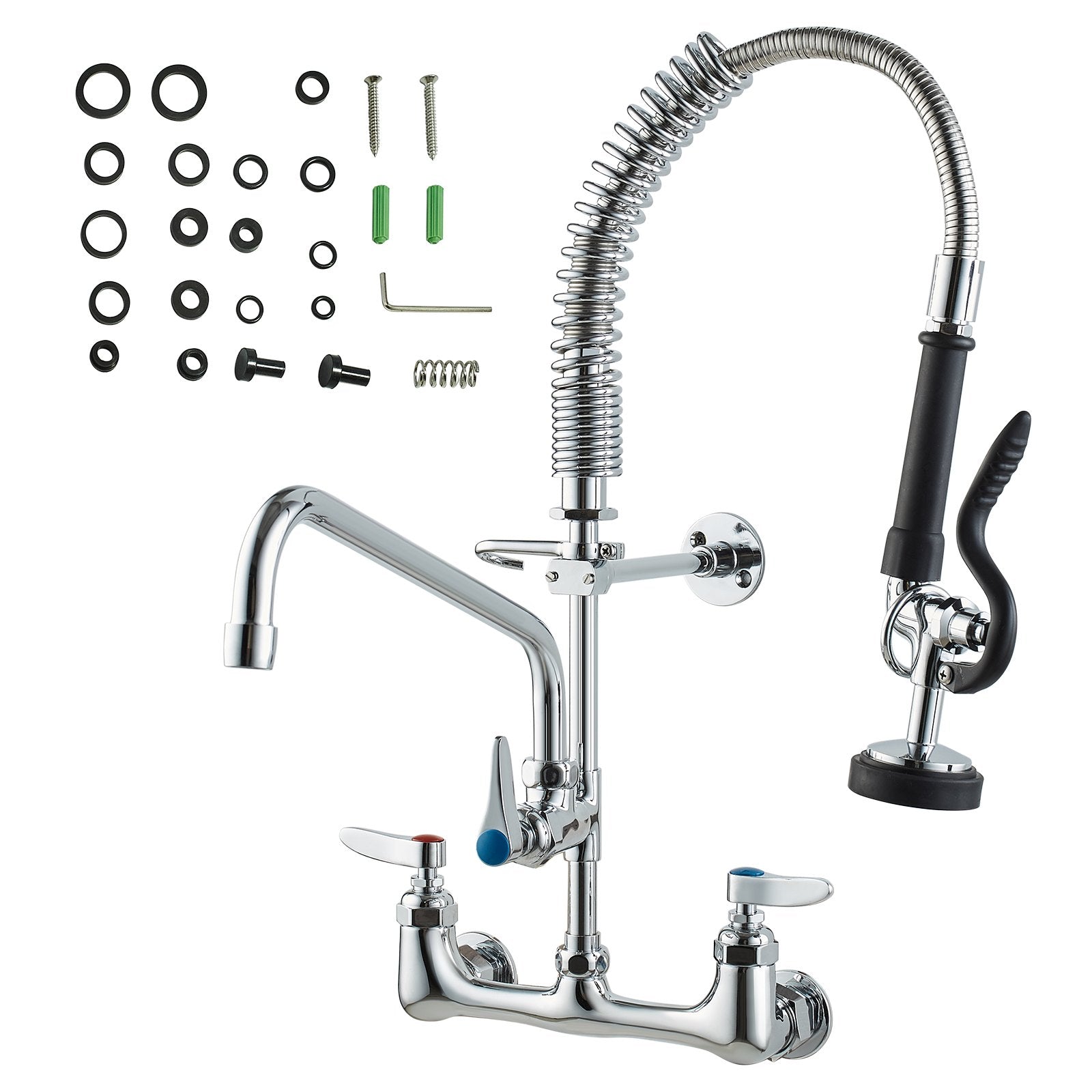 Commercial Faucet with Pre-Rinse Sprayer, 21