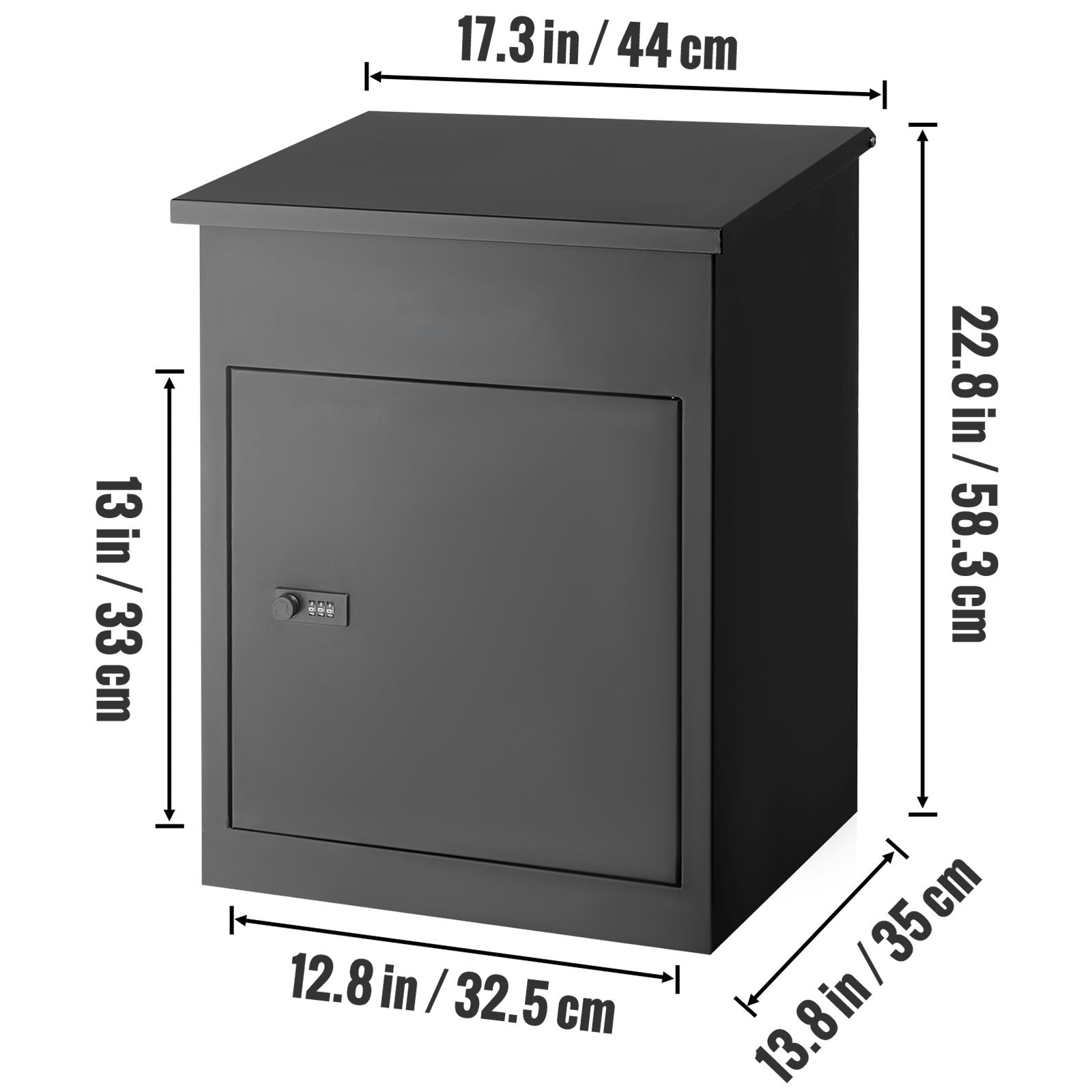 Mailboxes for Outside 17.3 Inch Anti-Theft Galvanized Steel Waterproof