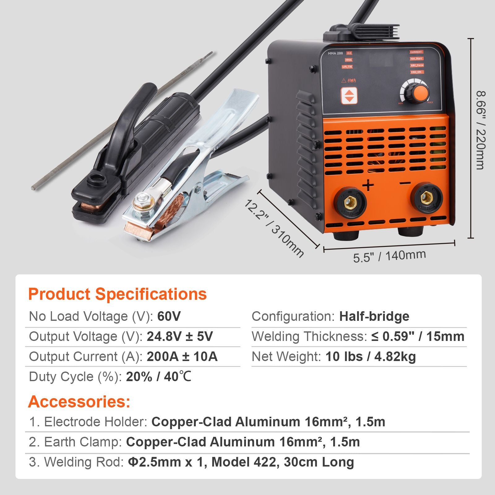 ARC Stick Welder 220V 160A 2in1 Lift TIG Welding Machine Hot Start