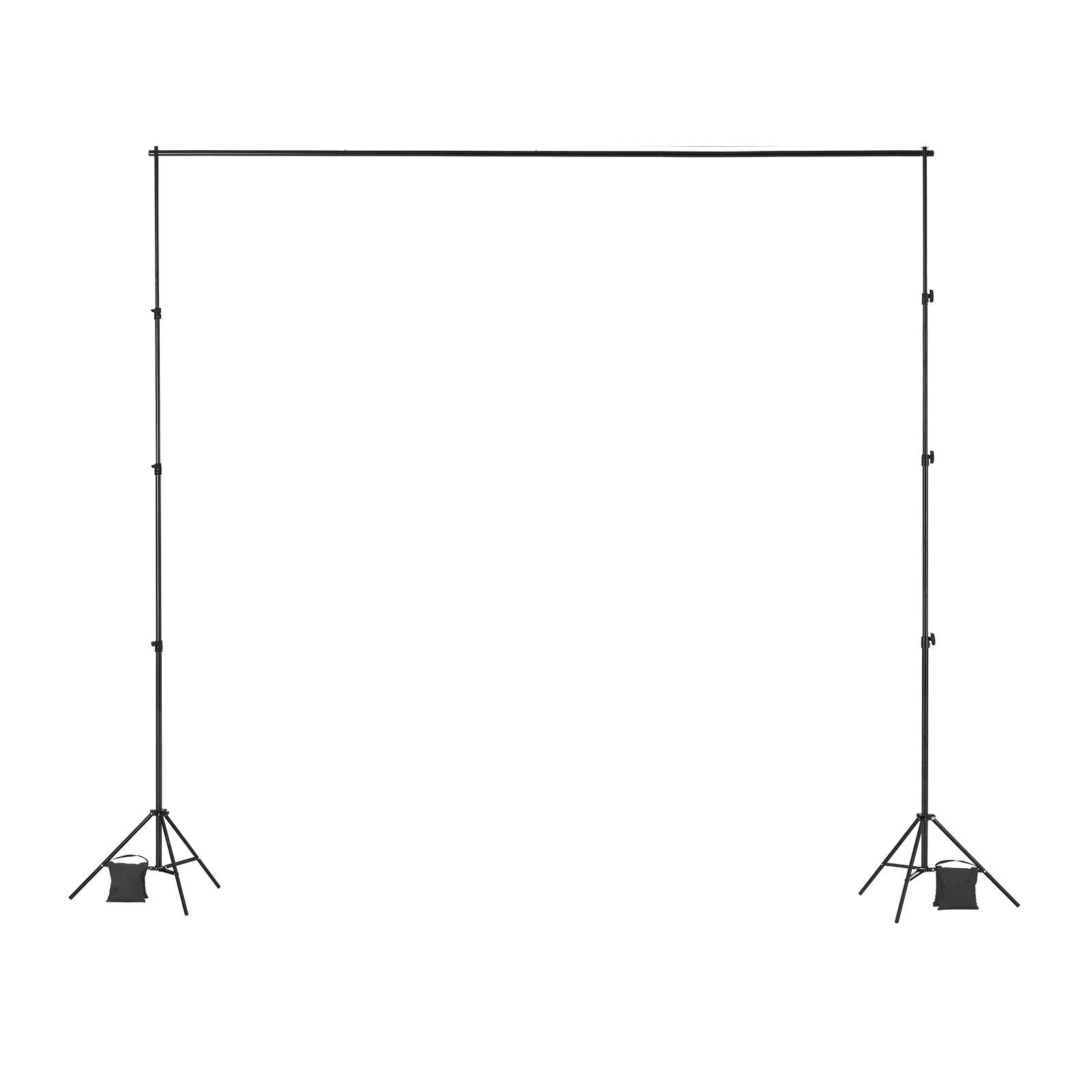Adjustable Backdrop Stand Kit 298x300cm Heavy Duty Photo Background Frame