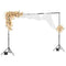 Backdrop Stand, 298 x 300 cm Adjustable Photo Backdrop Stand Kit, Portable Background Backdrop Stand with 4 Crossbars, Heavy Duty Projector Screen Stand, for Wedding, Photo Video Studio & Party