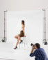 Backdrop Stand, 298 x 300 cm Adjustable Photo Backdrop Stand Kit, Portable Background Backdrop Stand with 4 Crossbars, Heavy Duty Projector Screen Stand, for Wedding, Photo Video Studio & Party