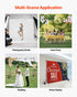 Backdrop Stand, 298 x 300 cm Adjustable Photo Backdrop Stand Kit, Portable Background Backdrop Stand with 4 Crossbars, Heavy Duty Projector Screen Stand, for Wedding, Photo Video Studio & Party