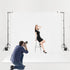 Backdrop Stand, 298 x 300 cm Adjustable Photo Backdrop Stand Kit, Portable Background Backdrop Stand with 4 Crossbars, Heavy Duty Projector Screen Stand, for Wedding, Photo Video Studio & Party