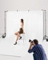 Backdrop Stand, 198 x 300 cm Adjustable Photo Backdrop Stand Kit, Portable Background Backdrop Stand with 5 Crossbars, Heavy Duty Projector Screen Stand, for Wedding, Photo Video Studio & Party