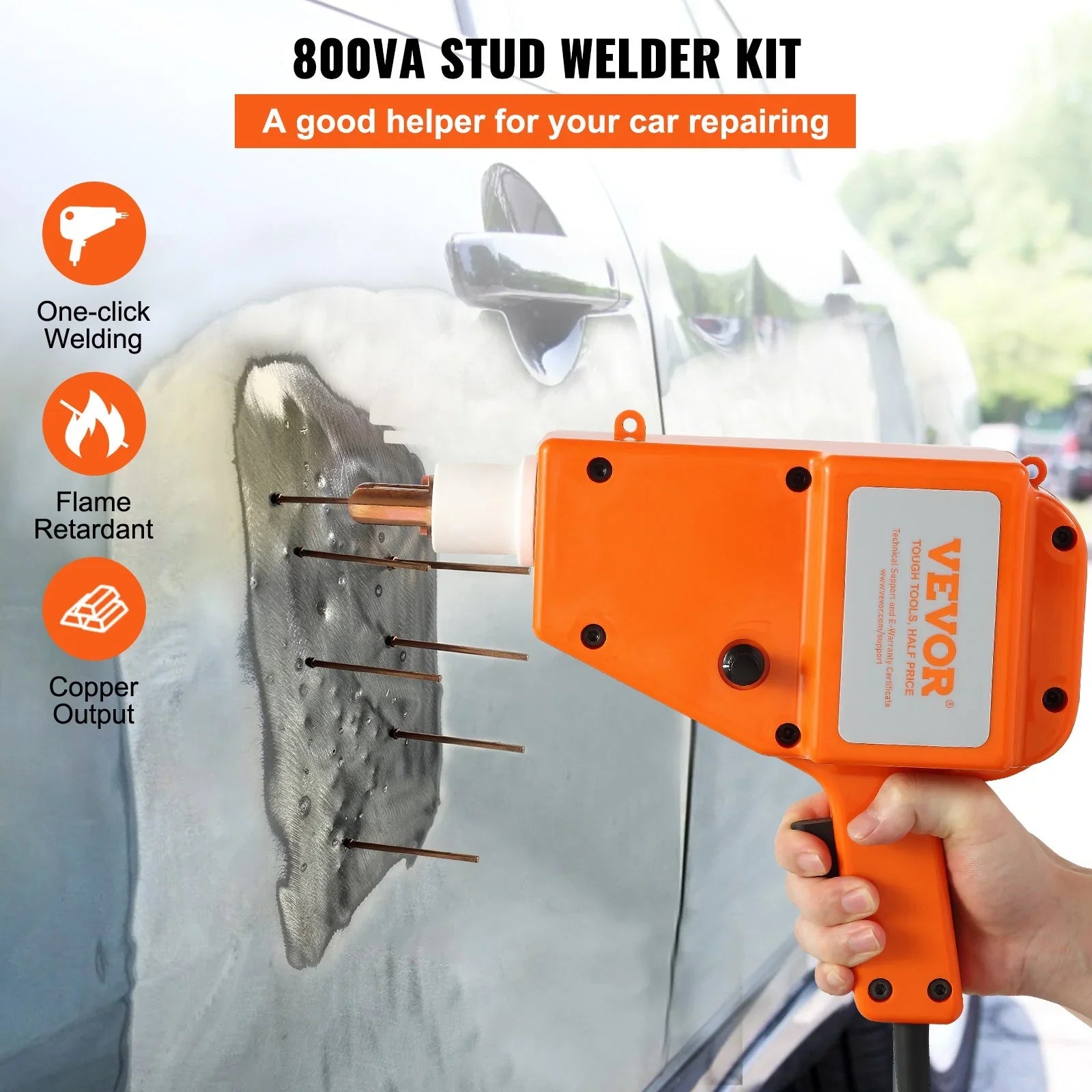 Stud Welder Kit, 5500 Stud Welder Dent Repair Kit, 800VA Spot Welder Stud Kit, Stud Gun Dent Puller Kit with Complete Accessories, Dent Welder Repair for Auto Body Repairing