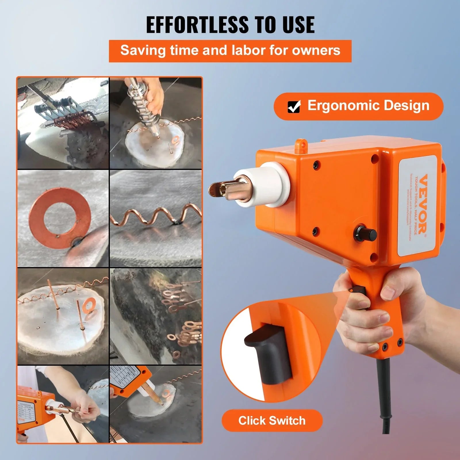 Stud Welder Kit, 5500 Stud Welder Dent Repair Kit, 800VA Spot Welder Stud Kit, Stud Gun Dent Puller Kit with Complete Accessories, Dent Welder Repair for Auto Body Repairing