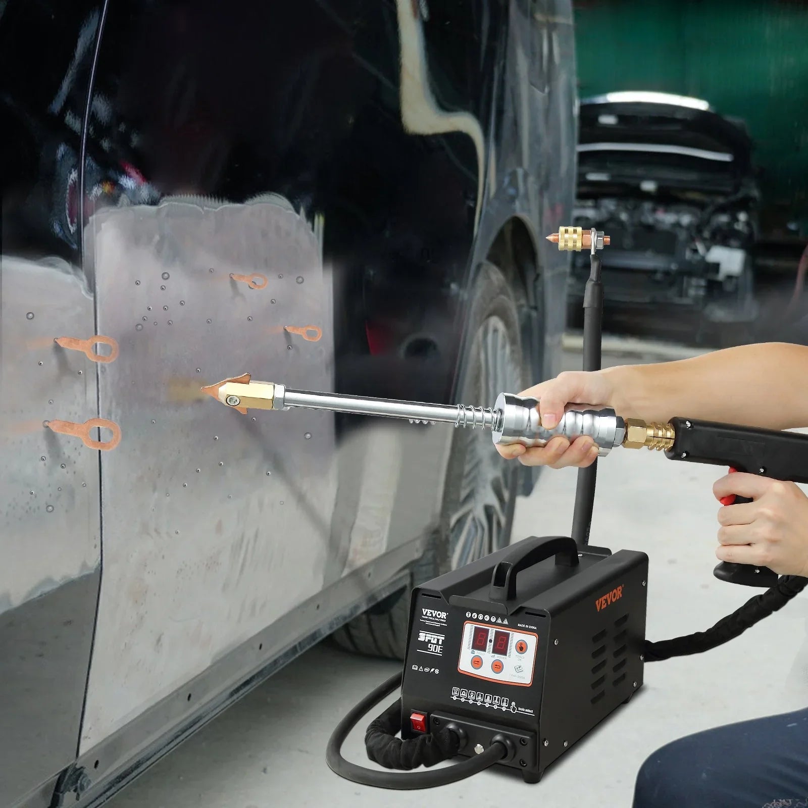 Stud Welder Dent Repair Kit, Spot Welding Machine with Slide Hammer Dent Puller, Professional Dent Removal Kit for Auto Body Dent Repair