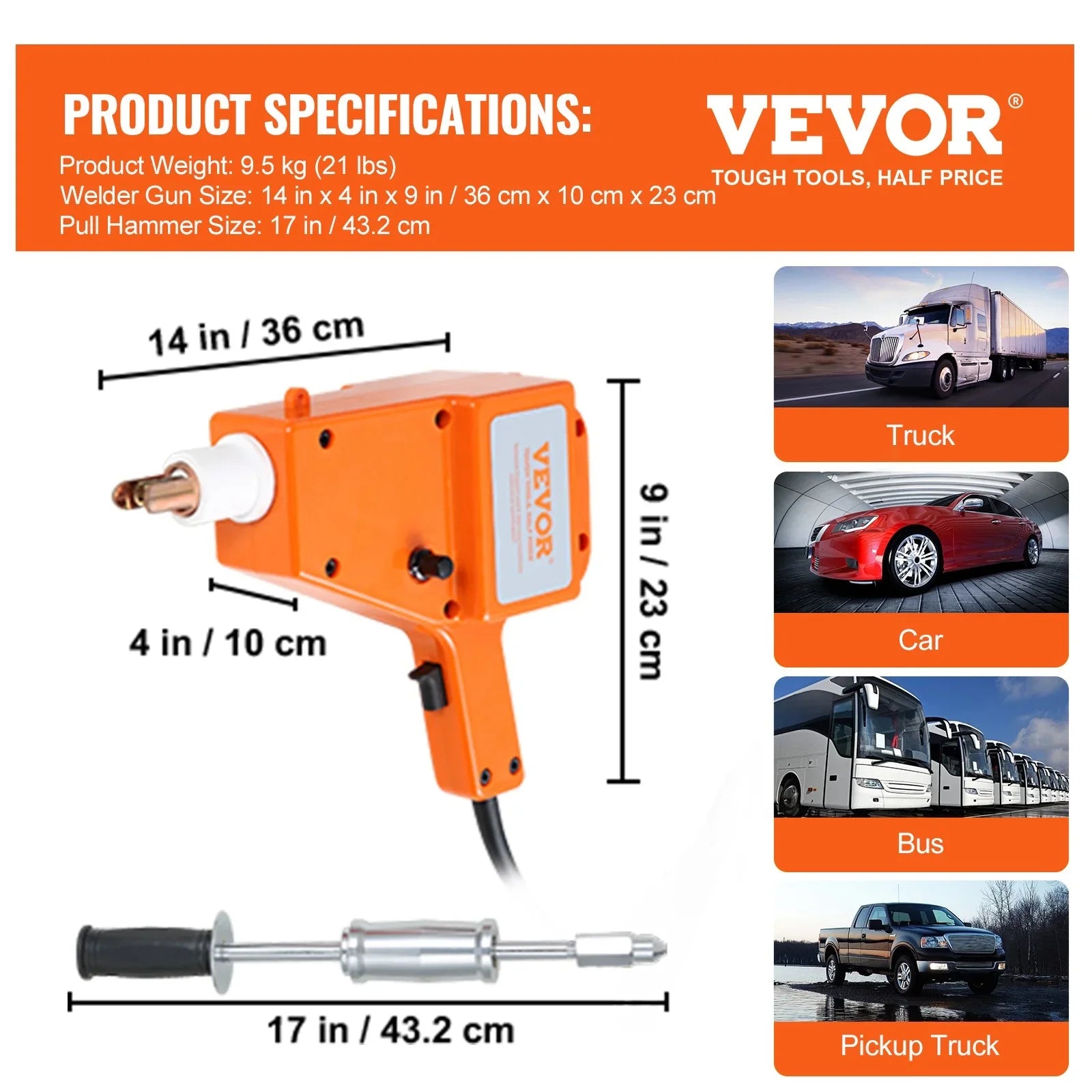 Stud Welder Kit, 1600A Stud Welder Dent Repair Kit, 800VA Spot Welder Stud, 220V Stud Gun Dent Puller Kit with Complete Accessories, Dent Welder Repair for Auto Body Repairing