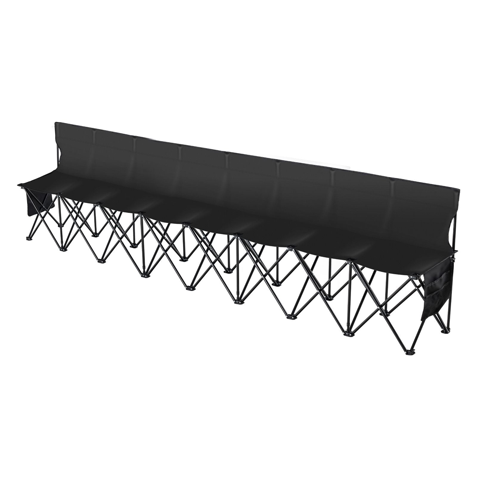 8 Seat Portable Folding Sport Bench Outdoor Camping Chair with Carry Bag