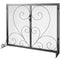 VEVOR 990x802MM Fireplace Screen 2-Panel Iron Mesh Spark Guard Vintage Black