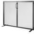 Fireplace Screen with Door Iron Mesh Spark Guard 990x780mm Fire Fence