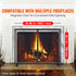 Fireplace Screen with Door Iron Mesh Spark Guard 990x780mm Fire Fence