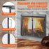 Fireplace Screen with Door Iron Mesh Spark Guard 990x780mm Fire Fence