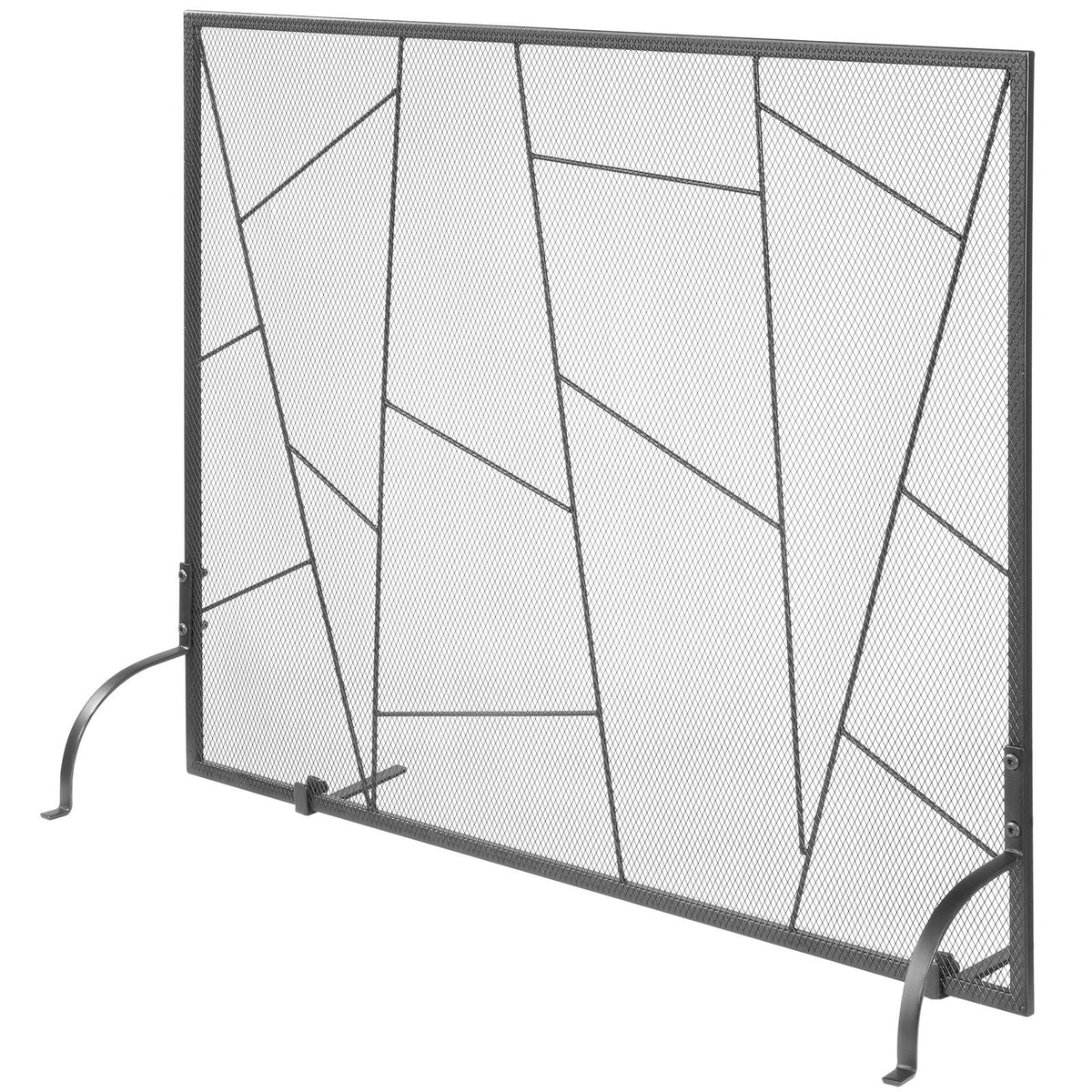 906mm Fireplace Screen Iron Mesh Spark Guard Freestanding Fire Fence