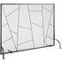 Fireplace Screen Single Panel, Sturdy Iron Mesh Fireplace Screen, 906(L) x720(H)MM Spark Guard Cover, Simple Installation, Free Standing Fire Fence Grate for Living Room Home Decor Modern