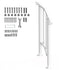Handrails for Outdoor Steps, 1-2 Step Stair Hand Rail Kit, Transitional Carbon Steel Railings with Installation Kit, Stair Rails for Seniors, Concrete Steps & Porch & Deck, White Retro Arch