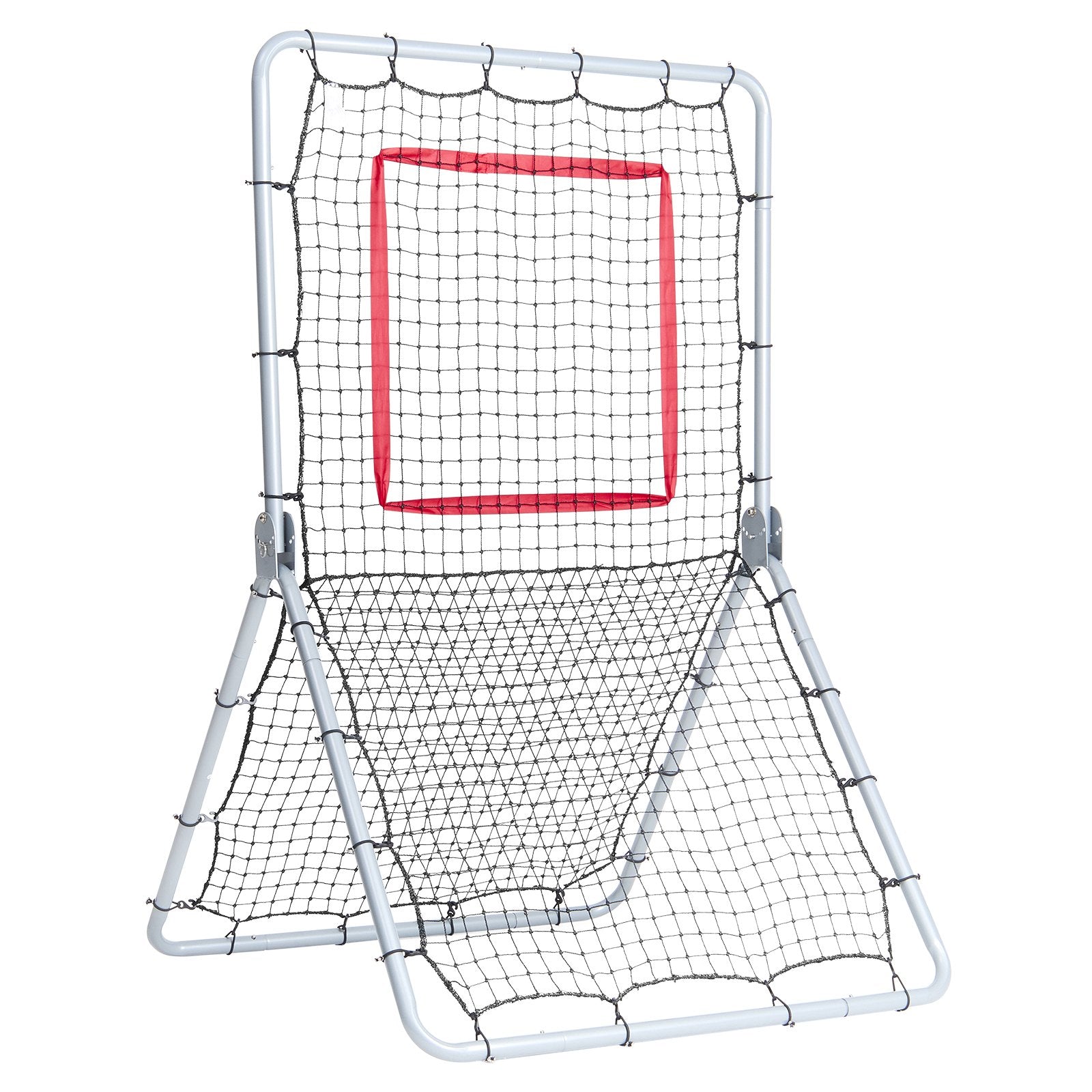 Baseball And Softball Rebounder Net, 3.5 x 6 ft PitchBack Baseball Pitching Nest, Softball Pitchback Net, Fielding Trainer, Bounce Back Net for Fielding/Throwing Practice, 5 Adjustable Angles