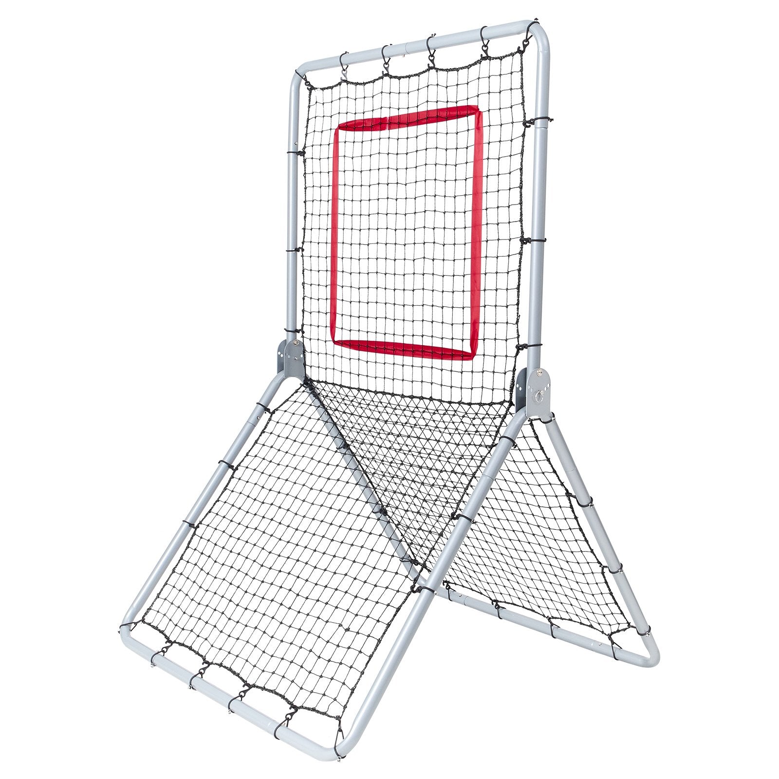 Baseball And Softball Rebounder Net, 3.5 x 6 ft PitchBack Baseball Pitching Nest, Softball Pitchback Net, Fielding Trainer, Bounce Back Net for Fielding/Throwing Practice, 5 Adjustable Angles