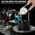 Ice Ball Press 60mm Aluminum Ice Sphere Maker Kit with Tong Drip Tray Black