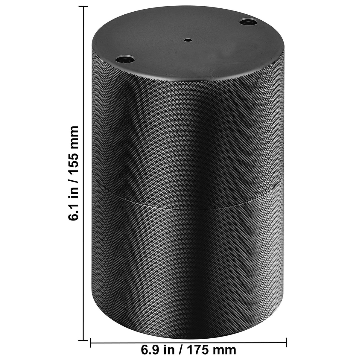 Ice Ball Press 60mm Aluminum Ice Sphere Maker Kit with Tong Drip Tray Black