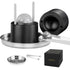 Ice Ball Press 60mm Aluminum Ice Sphere Maker Kit with Tong Drip Tray Black