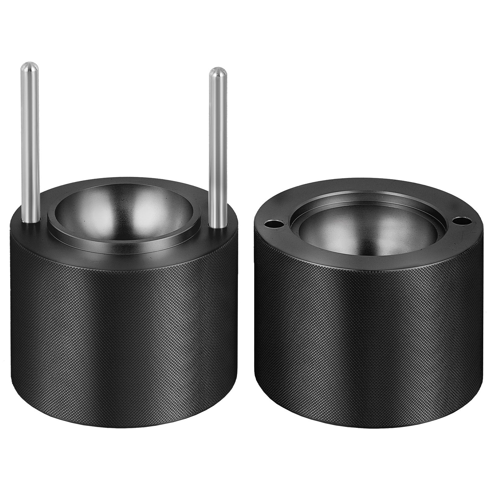 Ice Ball Press, 6cm Ice Ball Maker, Aircraft Al Alloy Ice Ball Press Kit for 60mm Ice Sphere, Ice Press with Tong and Drip Tray, for Whiskey, Cocktail, Bourbon, Scot on Party & Holiday, Black