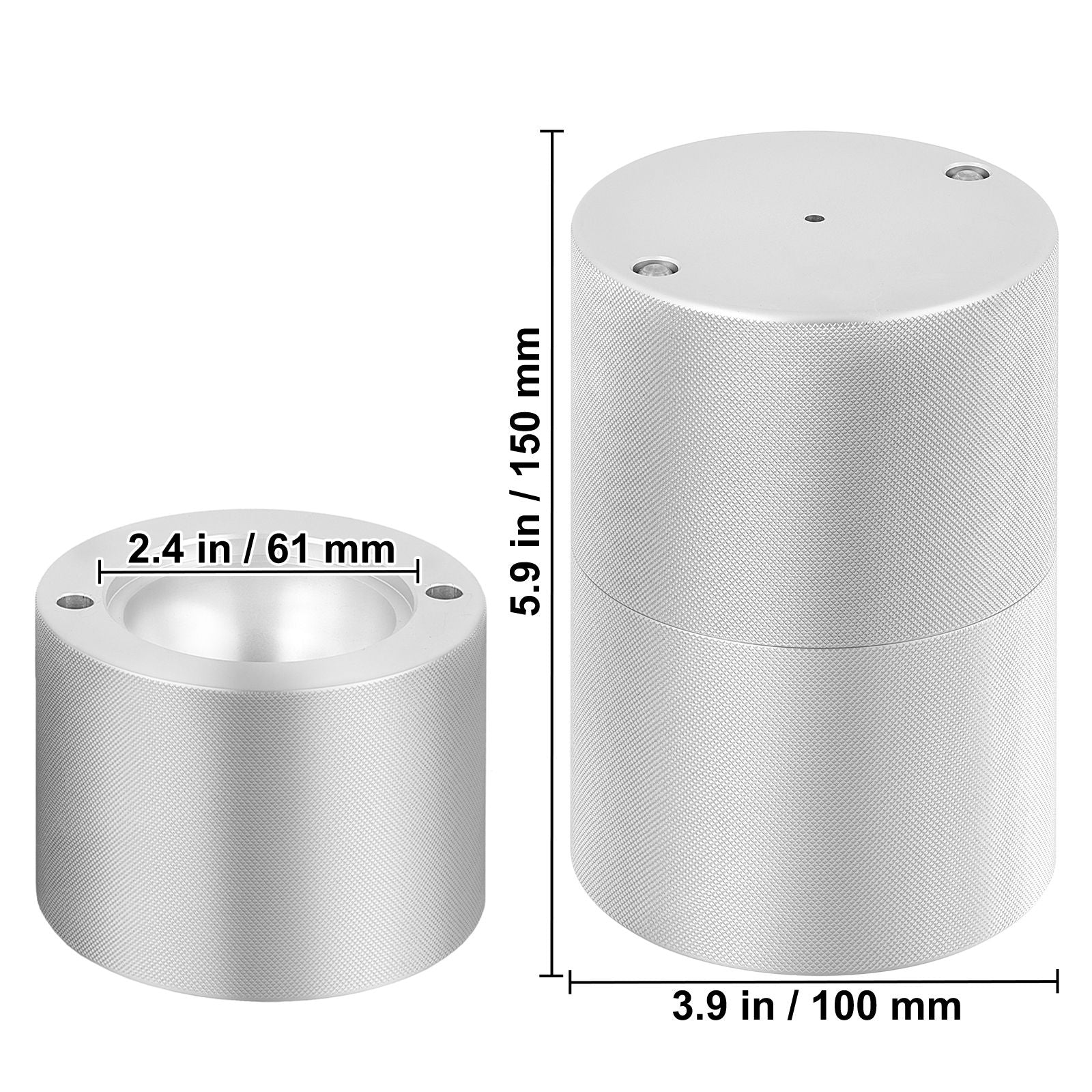 Ice Ball Press Kit 2.4in Aluminum Ice Sphere Maker for Whiskey Cocktails