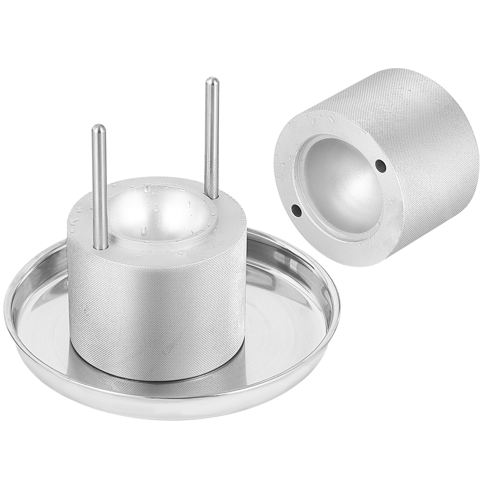 Ice Ball Press Kit 2.4in Aluminum Ice Sphere Maker for Whiskey Cocktails