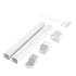 VEVOR Mini Split Line Set Cover 76.2mm W 2270mm L, PVC Decorative Pipe Line Cover For Air Conditioner with 2 Straight Ducts & Full Components Easy to Install, Paintable for Heat Pumps, White