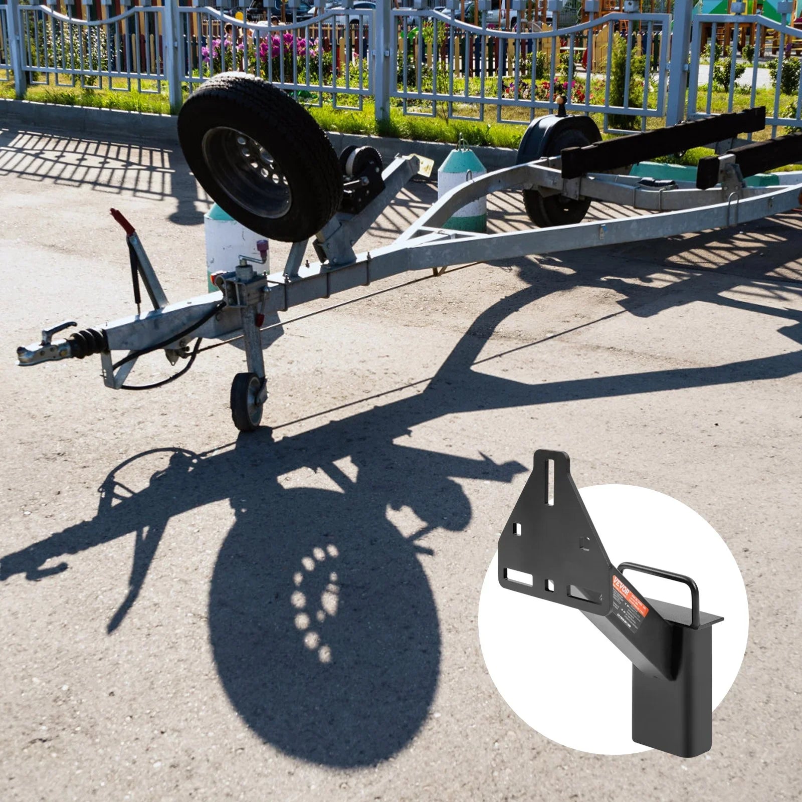 Spare Tire Carrier, Trailer Spare Tire Mount, 160 lbs Capacity, Utility Trailer Accessories Fits Most 4 & 5 & 6 & 8 Lugs Wheels on 4