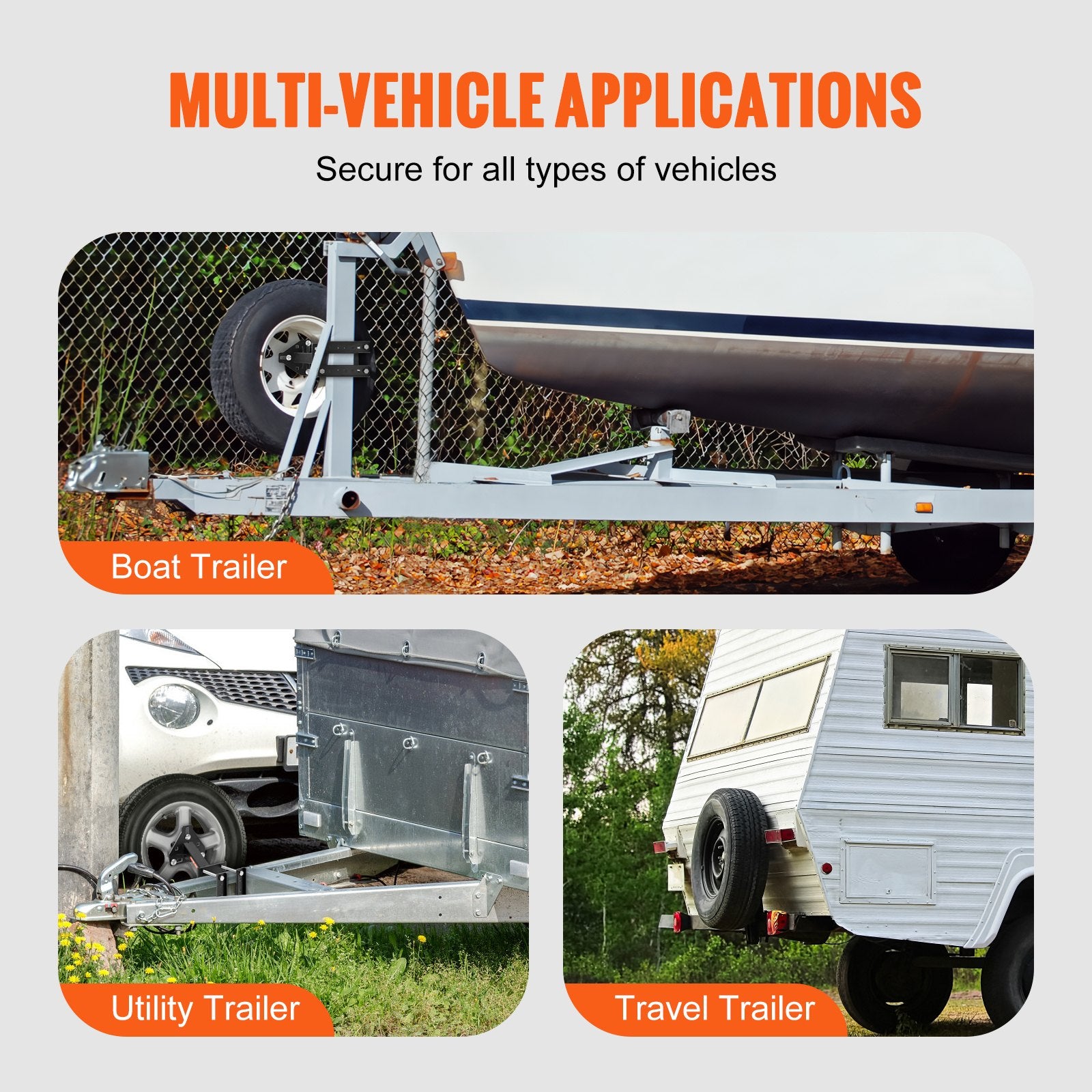 Spare Tire Carrier, Trailer Spare Tire Mount, 160 lbs Capacity, Utility Trailer Accessories Fits Most 4 & 5 & 6 & 8 Lugs Wheels on 4