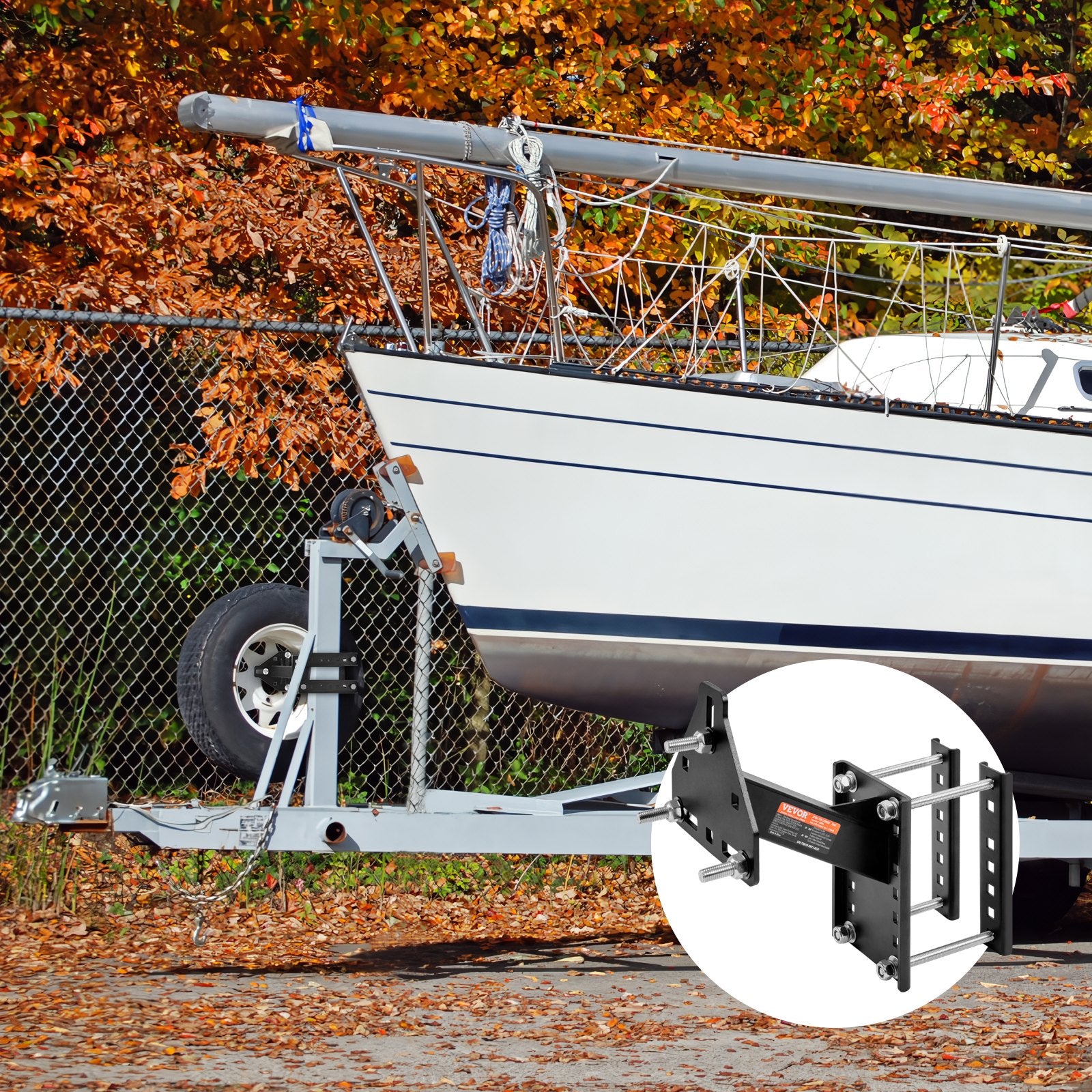 Spare Tire Carrier, Trailer Spare Tire Mount, 160 lbs Capacity, Utility Trailer Accessories Fits Most 4 & 5 & 6 & 8 Lugs Wheels on 4